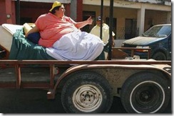 fat man on a truck