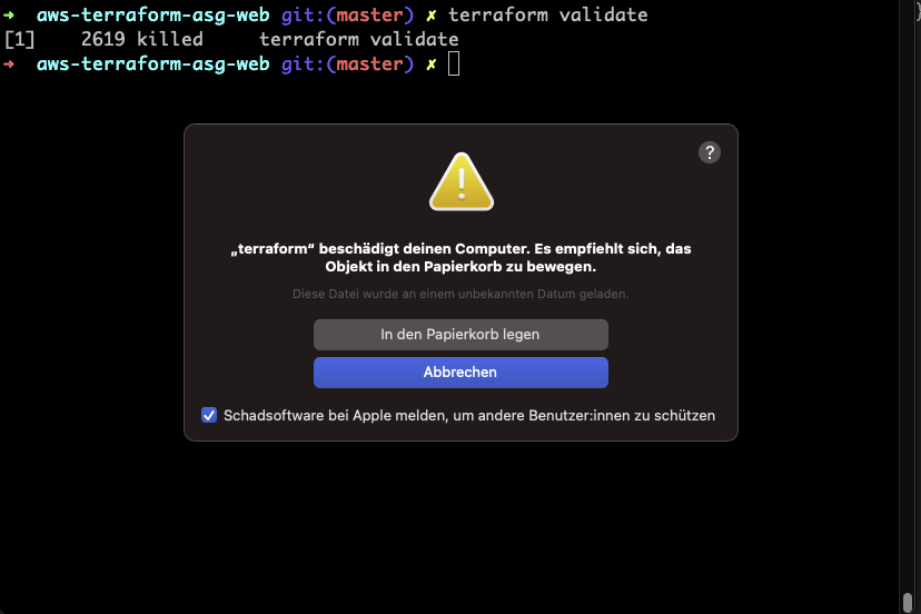 MacOS Terraform will damage your computer 