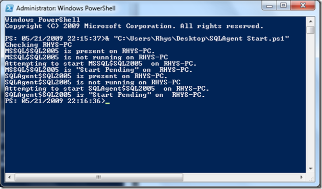 Monitoring & checking services in Powershell