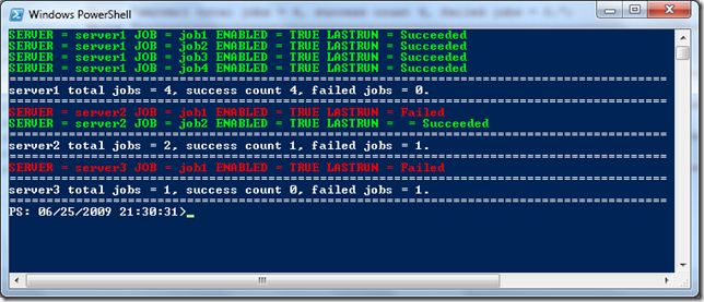 Checking SQL Agent Jobs with Powershell