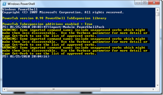 Powershell Import Module PowerShellPack