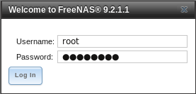 6 - FreeNAS Web Login